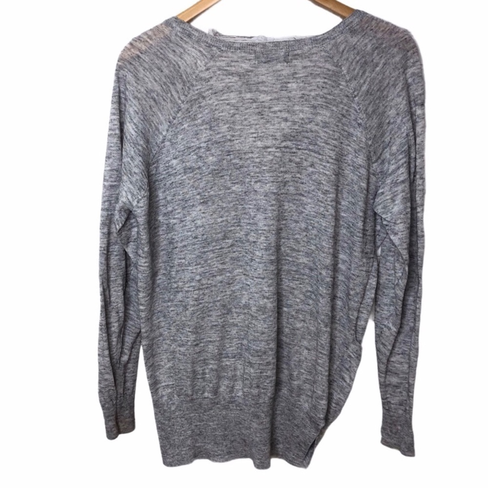 Zara Women’s Button Front Cardigan Gray Marled Size Medium - Picture 3 of 5